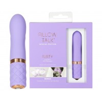 Мини-вибратор PILLOW TALK 11 см с мощными вибрациями, лавандовый, с кристаллом Svarovski