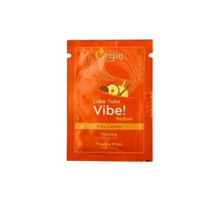 Съедобный лубрикант на водной основе с эффектом вибрации Orgie Lube Tube Vibe Medium 2 мл Пина Колада