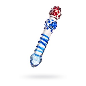 Двусторонний фаллоимитатор Sexus Glass, стекло, прозрачный, 20,5 см