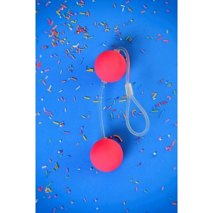 Вагинальные шарики Sexus Funny Five, ABS пластик, Розовый, Ø 3 см (иной угол)