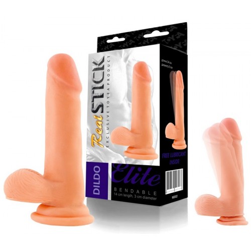 Фаллоимитатор на присоске TOYFA RealStick Elite, TPR, телесный, 18,3 см