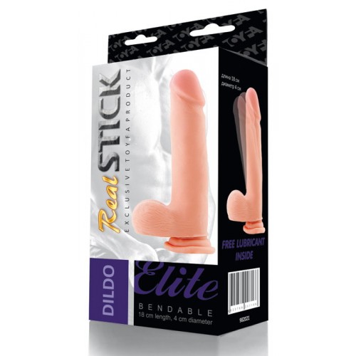 Реалистичный фаллоимитатор TOYFA RealStick Elite DILDO, TPR, телесный, 23,5 см