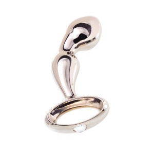 Анальная втулка Metal by TOYFA, металл, серебристая, 14 см, Ø 3,2 см, 270 г (иной угол)