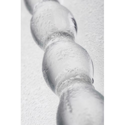 Двусторонний фаллоимитатор Sexus Glass, стекло, прозрачный, 18,5 см