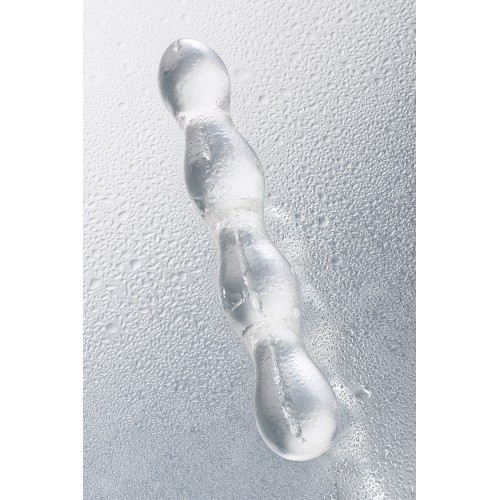 Двусторонний фаллоимитатор Sexus Glass, стекло, прозрачный, 18,5 см