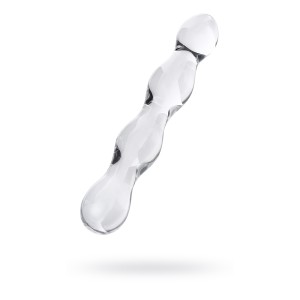 Двусторонний фаллоимитатор Sexus Glass, стекло, прозрачный, 18,5 см