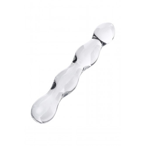 Двусторонний фаллоимитатор Sexus Glass, стекло, прозрачный, 18,5 см