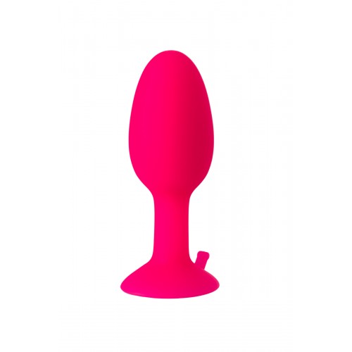 Анальная втулка TOYFA POPO Pleasure со стальным шариком внутри, силиконовая, розовая, 8,5 см