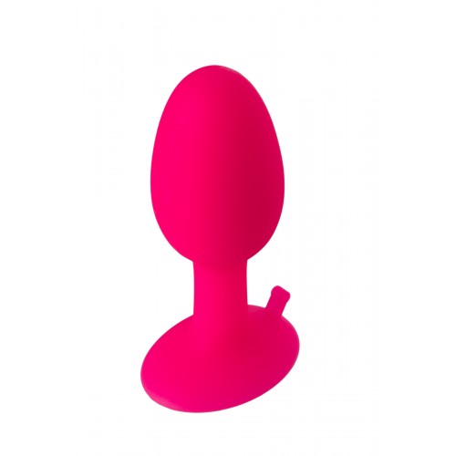 Анальная втулка TOYFA POPO Pleasure со стальным шариком внутри, силиконовая, розовая, 8,5 см