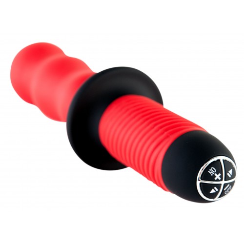Анальный вибратор Black & Red by TOYFA, 10 режимов вибрации, водонепроницаемый, силикон, красный, 28