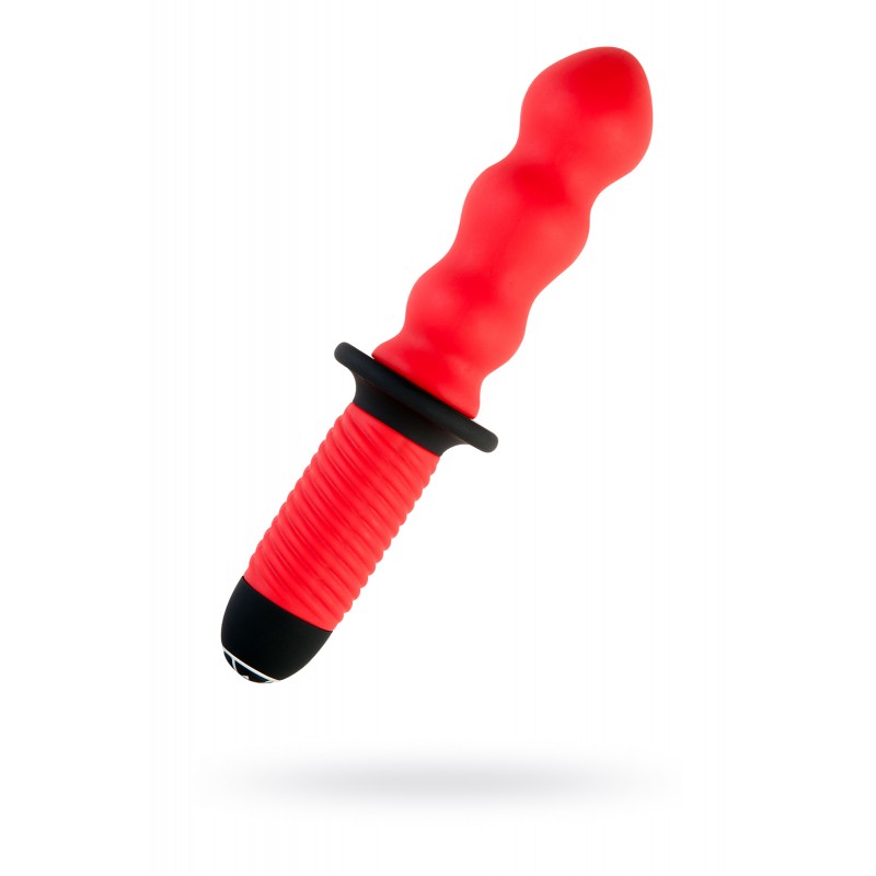 Анальный вибратор Black & Red by TOYFA, 10 режимов вибрации, водонепроницаемый, силикон, красный, 28