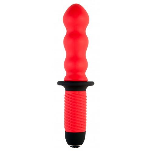 Анальный вибратор Black & Red by TOYFA, 10 режимов вибрации, водонепроницаемый, силикон, красный, 28
