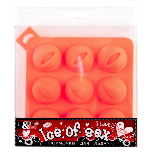 Сувенир Форма для льда TOYFA Black & Red, силикон, оранжевая, 13 см