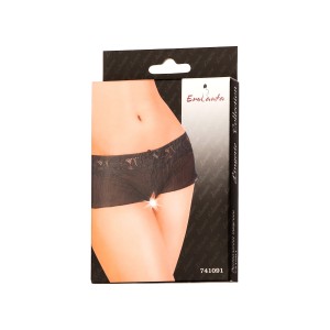 Эротические трусики-юбочка Erolanta Lingerie Collection из стрейч-сетки, черные (42-44) (иной угол)