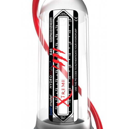 Гидропомпа Bathmate Hydromax Xtreme X40, прозрачная, 32,5 см