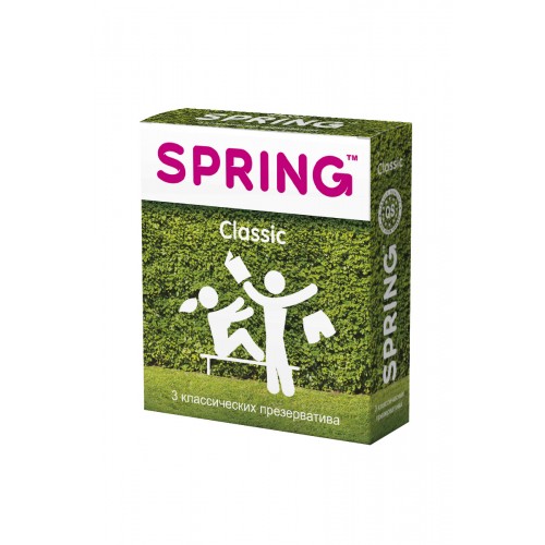 Презервативы Spring Classic, классические, латекс, 17,5 см, 3 шт