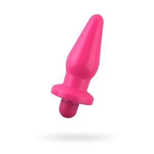 Анальная втулка TOYFA POPO Pleasure с вибрацией, TPR, розовая, 13,6 см
