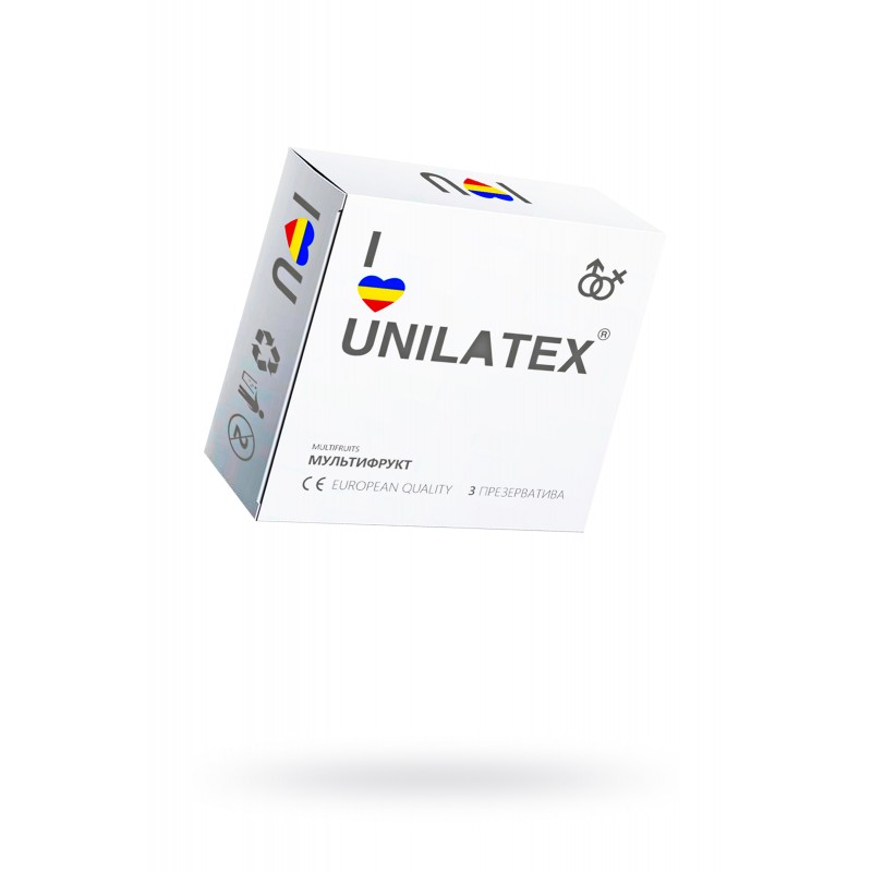 Презервативы Unilatex Multifrutis №3  ароматизированные ,цветные