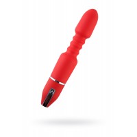 Анальный стимулятор Black & Red by TOYFA, 10 режимов вибрации, водонепроницаемый, силикон, красный,