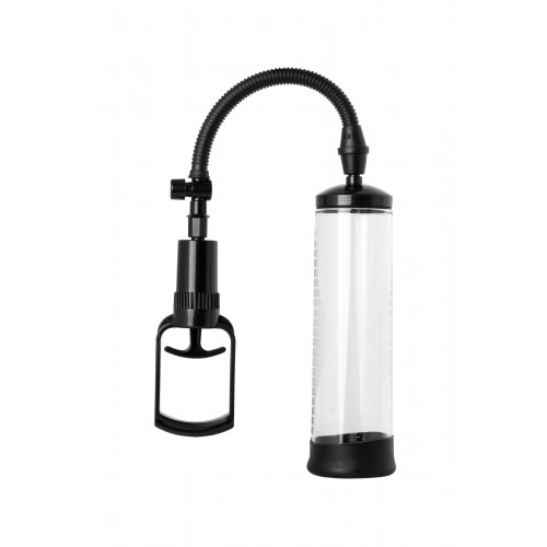 Помпа для пениса Sexus Men Erection, вакуумная, механическая, ABS пластик, черный, 23 см