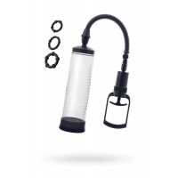 Помпа для пениса Sexus Men Erection, вакуумная, механическая, ABS пластик, черный, 23 см