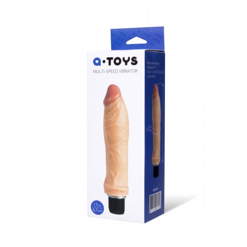 Реалистичный вибратор TOYFA A-Toys, PVC, Мультискоростной, 17 см