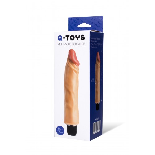 Реалистичный вибратор TOYFA A-Toys  Мультискоростной , PVC,  режимов вибрации, 19 см
