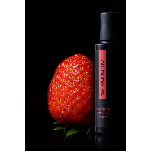 Лубрикант Waname Strawberry ароматизированный на водной основе, с запахом клубники, 100 мл