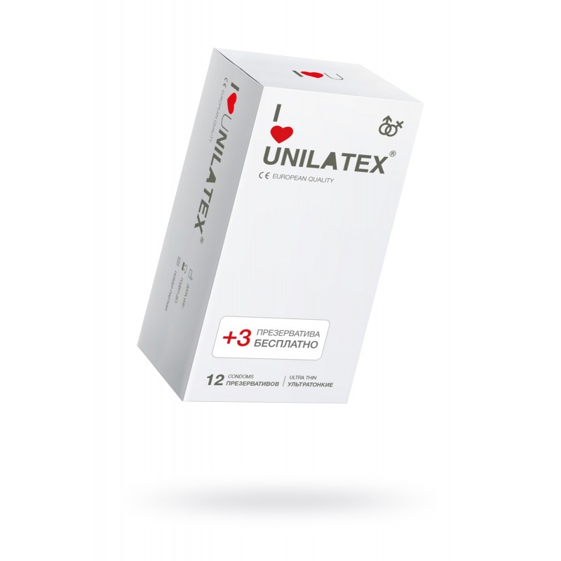 Презервативы Unilatex Natural Ultrathin  №12+3  ультратонкие