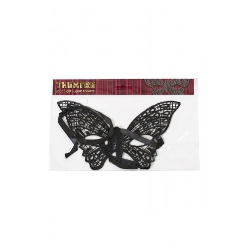 Маска нитяная Toyfa Theatre «Бабочка», текстиль, черная