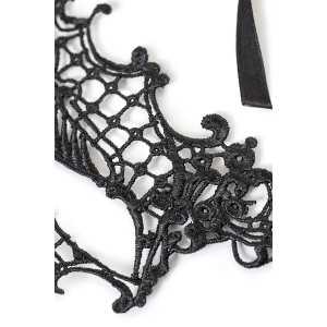 Маска нитяная Toyfa Theatre «Асимметрия», текстиль, черная (иной угол)