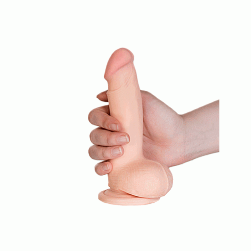 Реалистичный вибратор TOYFA RealStick Elite Vibro, TPR, телесный, 7 режимов вибрации, 18 см
