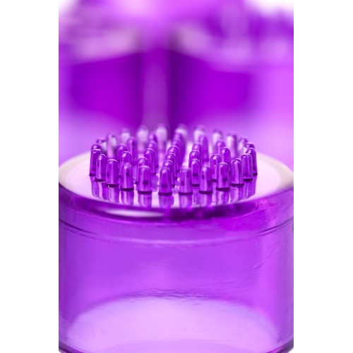 Мини вибратор Erotist Adult Toys с насадками, ABS пластик, фиолетовый, 11 см