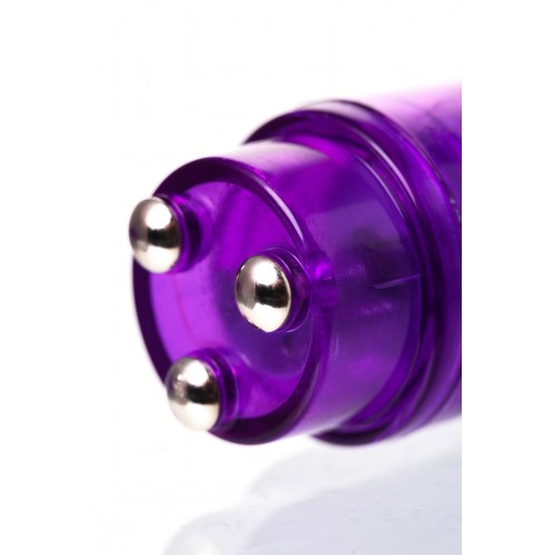 Мини вибратор Erotist Adult Toys с насадками, ABS пластик, фиолетовый, 11 см