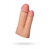 Насадка TOYFA XLover Double Pleasure  реалистичная для двойного проникновения , TPR, телесный, 19 см