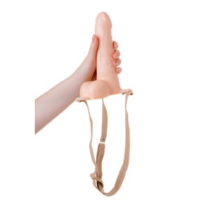 Фаллопротез LoveToy поясной, TPR, 18,5 см (иной угол)