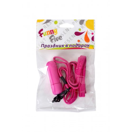 Вибратор Sexus Funny Five, ABS пластик, розовый, 5,5 см,1 шт.