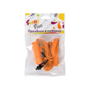 Вибратор Sexus Funny Five, ABS пластик, оранжевый, 5,5 см, 1 шт. (иной угол)