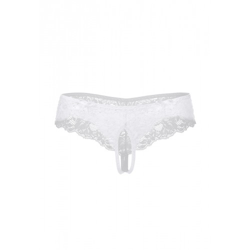 Эротические трусики Erolanta Lingerie Collection кружевные, белые (50-52)