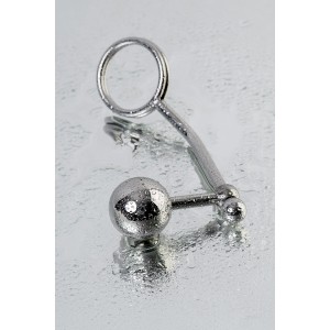 Стринги со сменными шарами, TOYFA Metal, серебристый (иной угол)