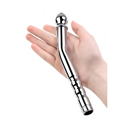 Анальный душ TOYFA Metal с тремя насадками, серебристый, Ø2см, 15,4г