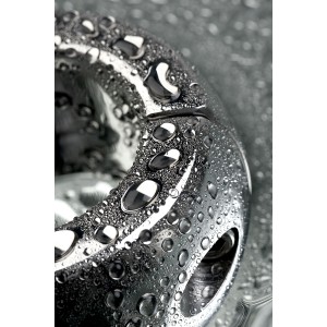 Утяжелитель на мошонку, TOYFA Metal, серебристый, Ø4см, 420г (иной угол)