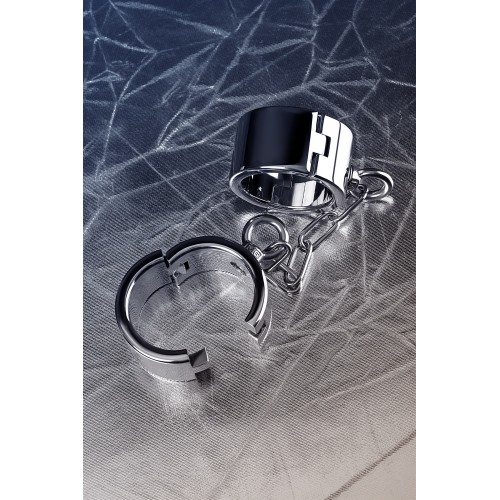Наручники широкие, TOYFA Metal, серебристые