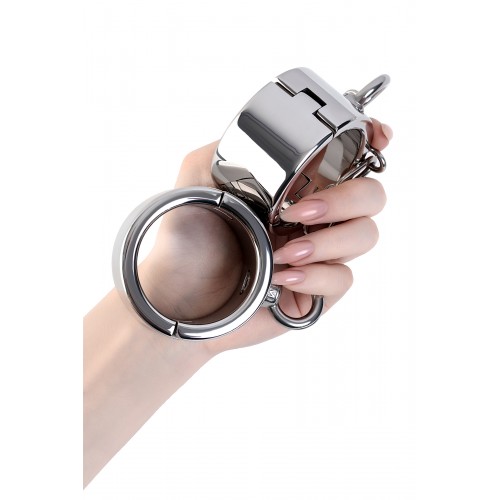 Наручники широкие, TOYFA Metal, серебристые