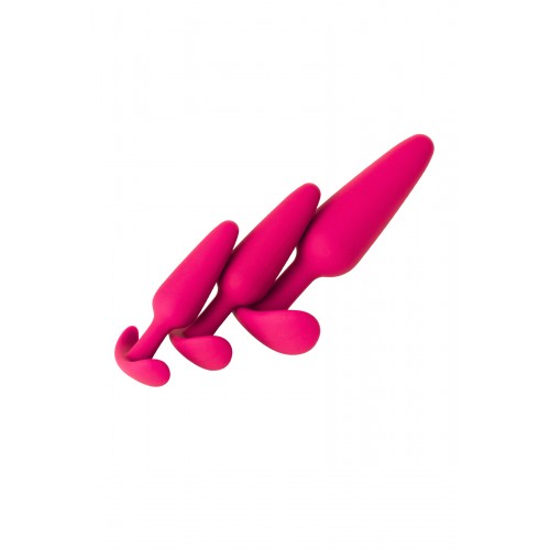 Набор анальных втулок TOYFA POPO Pleasure, Силикон, Розовый, 3  шт.