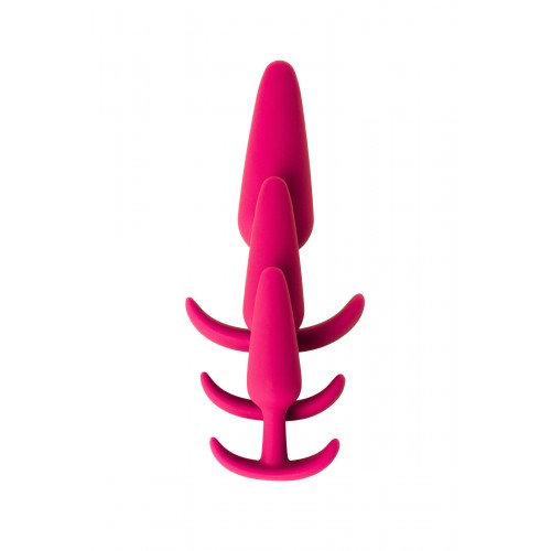 Набор анальных втулок TOYFA POPO Pleasure, Силикон, Розовый, 3  шт.