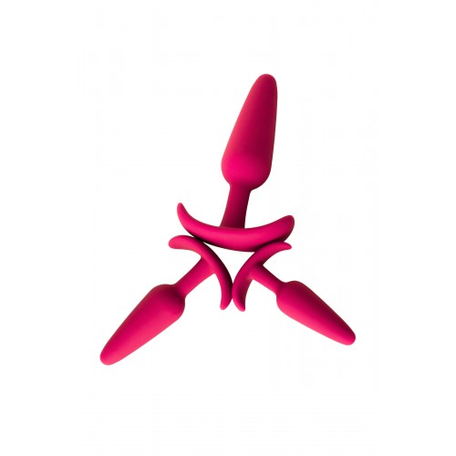 Набор анальных втулок TOYFA POPO Pleasure, Силикон, Розовый, 3  шт.