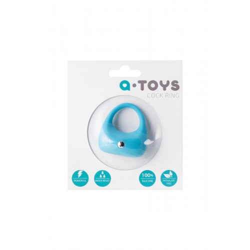 Эрекционное кольцо на пенис TOYFA A-Toys, Силикон, Голубой, Ø5,2 см