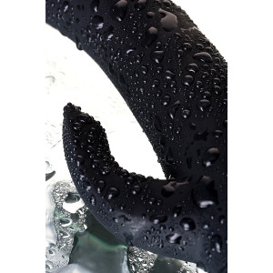 Bибратор с клиторальным стимулятором WANAME D-SPLASH  Thunder, Силикон, Чёрный, 24,2 см (иной угол)