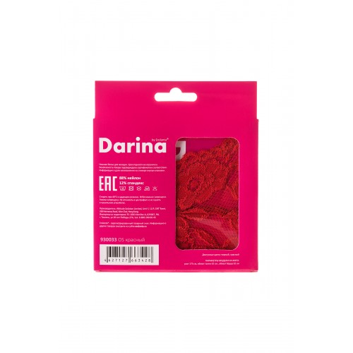 Т-стринги кружевные Darina, красный, OS